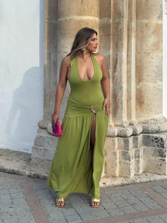 VESTIDO CONCHA VERDE VESTIDO CONCHA VERDE