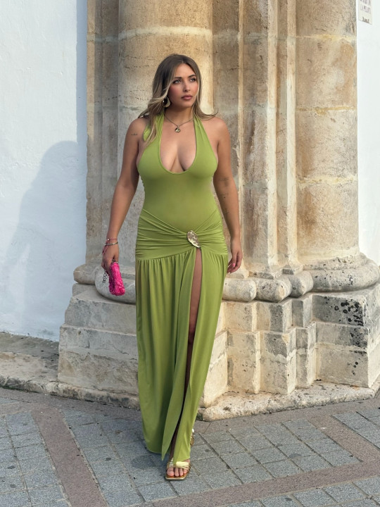 VESTIDO CONCHA VERDE VESTIDO CONCHA VERDE