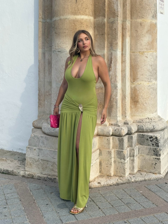 VESTIDO CONCHA VERDE VESTIDO CONCHA VERDE