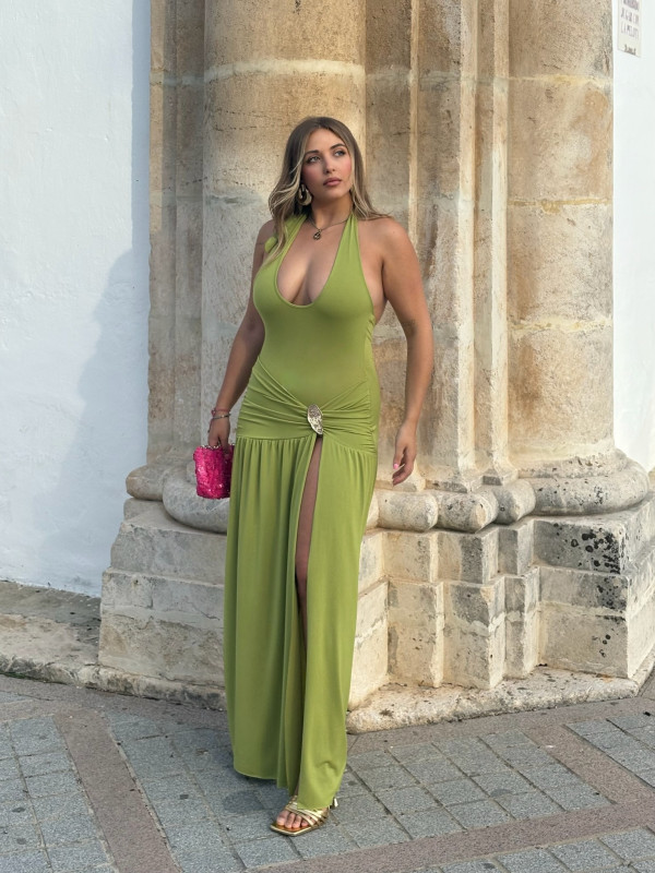 VESTIDO CONCHA VERDE