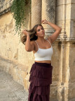 FALDA VOLANTES BURDEO