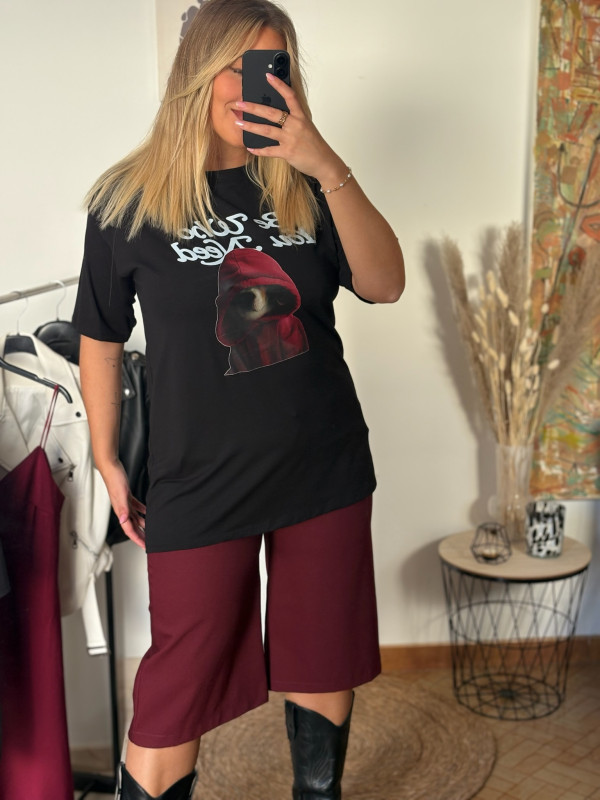 PANTALÓN CORTO BURDEOS