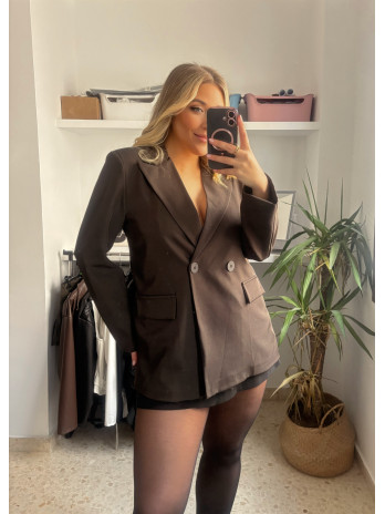 AMERICANA VESTIDO MARRÓN