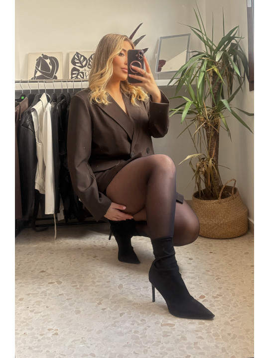 AMERICANA VESTIDO MARRÓN