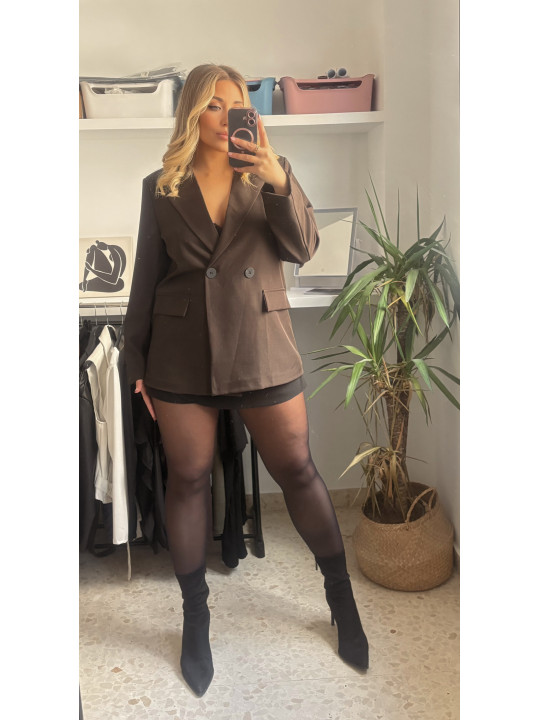 AMERICANA VESTIDO MARRÓN