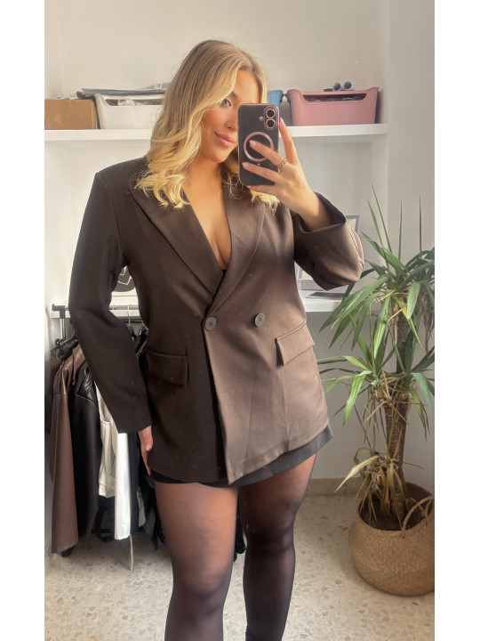 AMERICANA VESTIDO MARRÓN