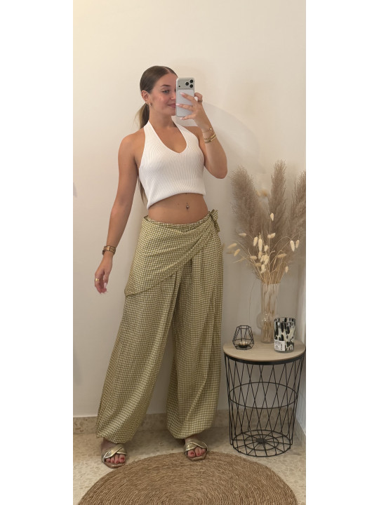PANTALÓN VICHY VERDE