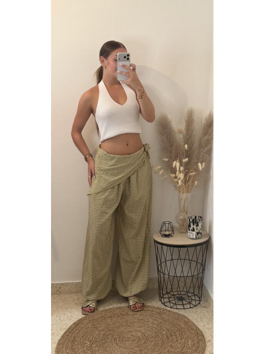 PANTALÓN VICHY VERDE