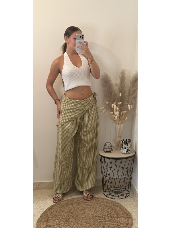 PANTALÓN VICHY VERDE