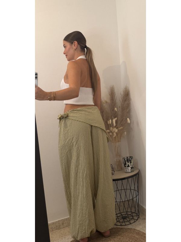 PANTALÓN VICHY VERDE