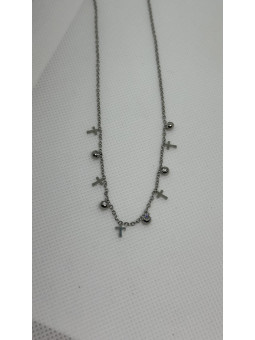 COLLAR CRUZ Y BRILLO