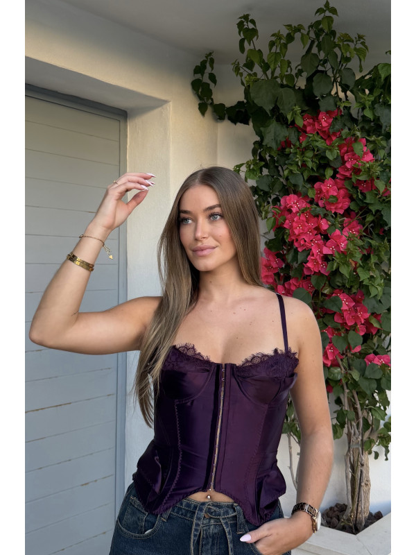 CORSET BELLA BERENJENA