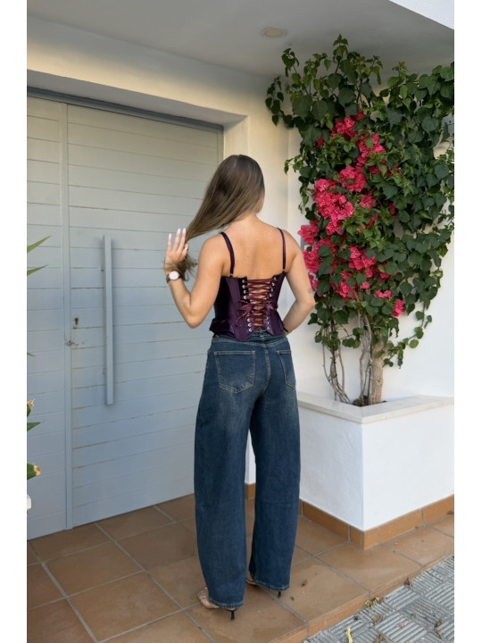 CORSET BELLA BERENJENA
