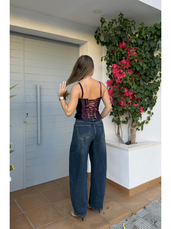 CORSET BELLA BERENJENA