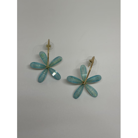 PENDIENTES CAMPANILLA AZUL