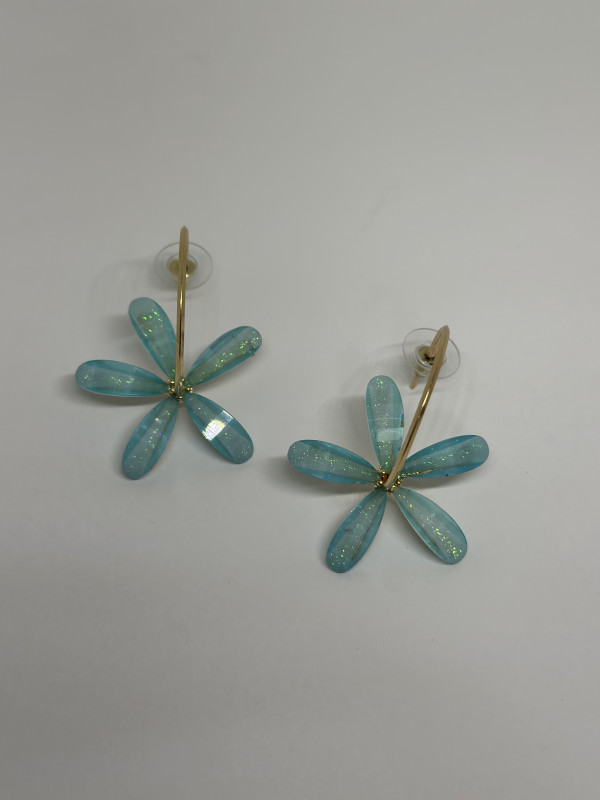 PENDIENTES CAMPANILLA AZUL