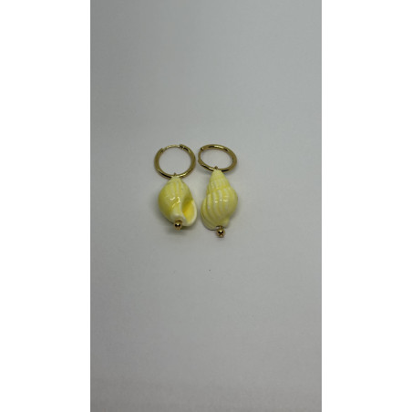 PENDIENTES CARACOLAS AMARILLAS