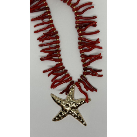 COLLAR MARFIL ROJO