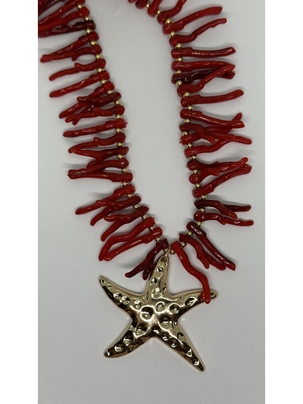 COLLAR MARFIL ROJO