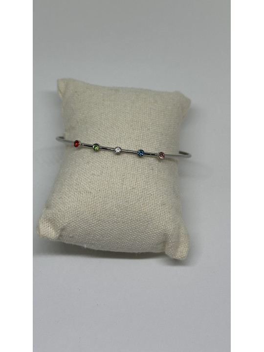 PULSERA COLORES PLATA