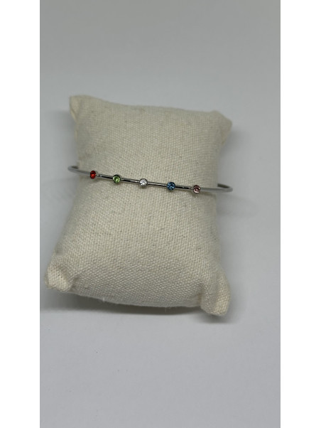 PULSERA COLORES PLATA