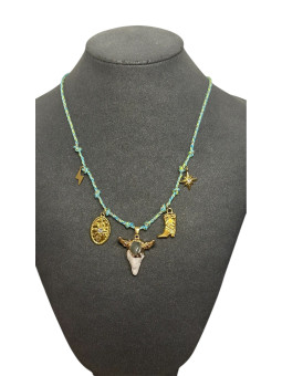 COLLAR BÚFALO TURQUESA